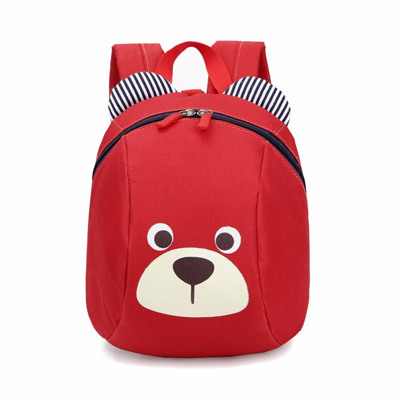 Kid's Bear Patterned Oxford School Bag